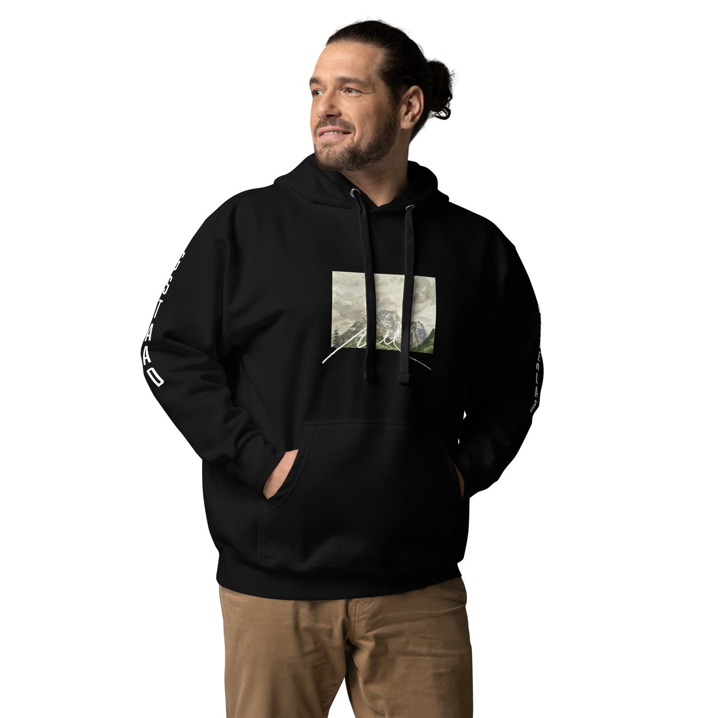 NALL Watercolor Hoodie (Gstaad,Switzerland on Sleeves)