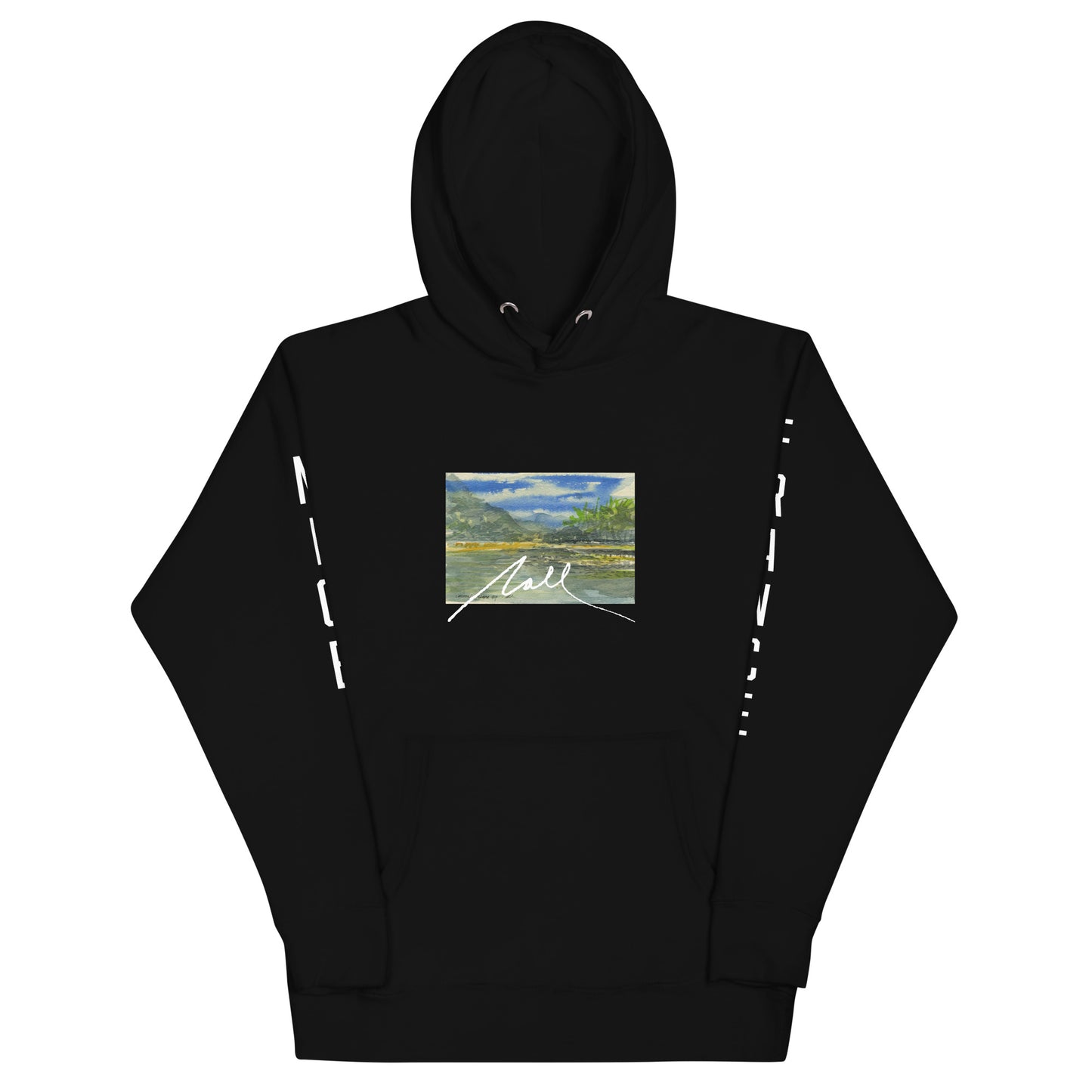 NALL Watercolor Hoodie (Yelapa, México on sleeves)