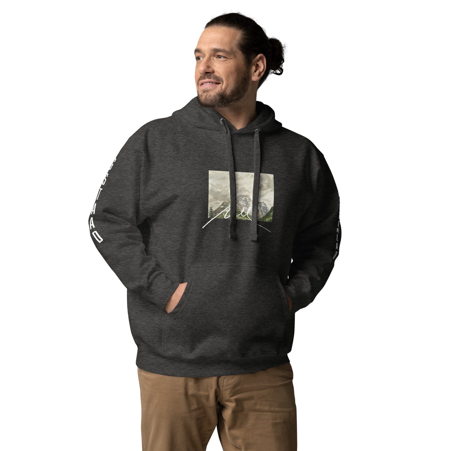 NALL Watercolor Hoodie (Gstaad,Switzerland on Sleeves)