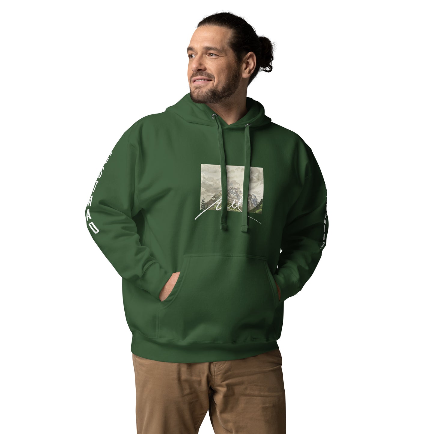 NALL Watercolor Hoodie (Gstaad,Switzerland on Sleeves)