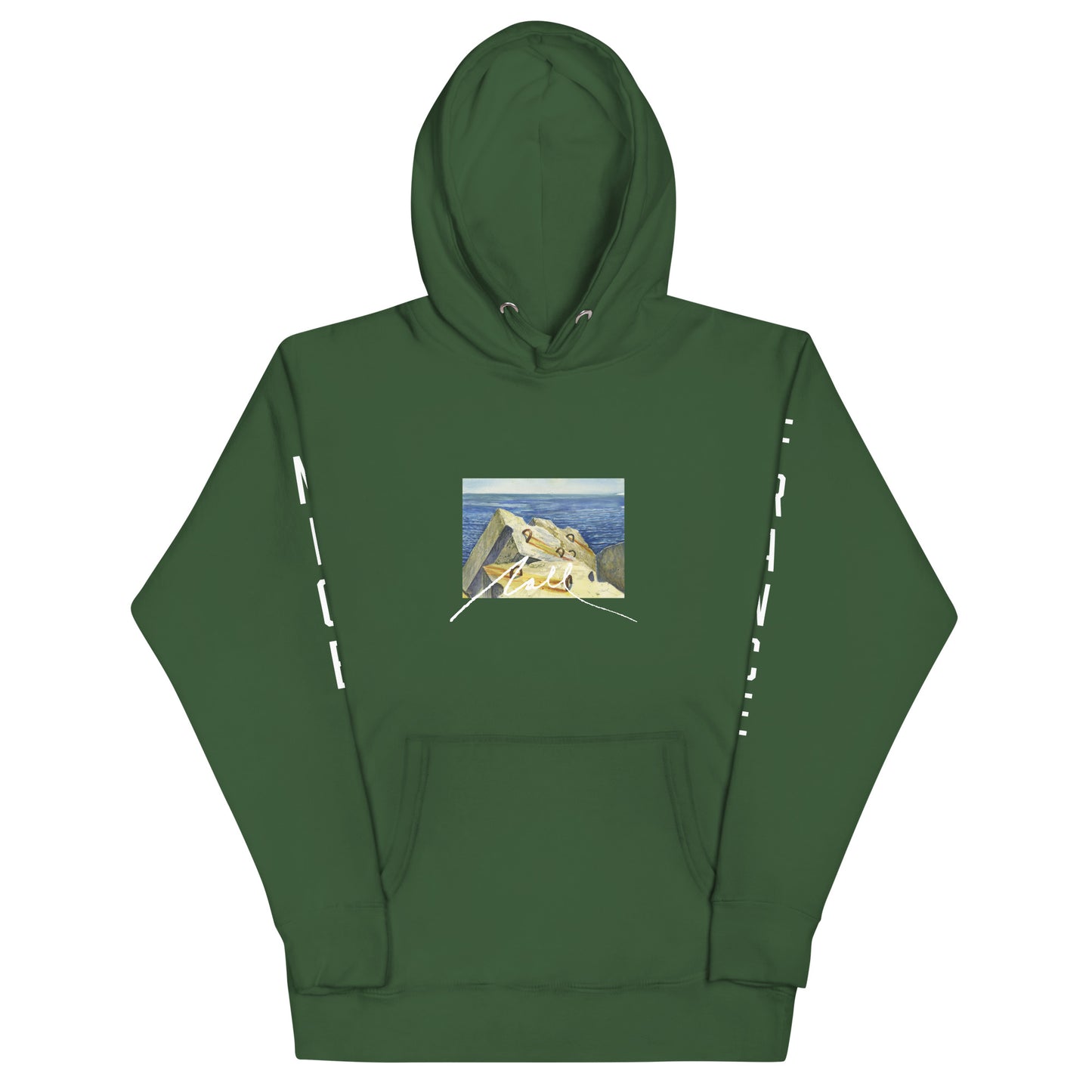 NALL Watercolor Hoodie (Nice,France on Sleeves)