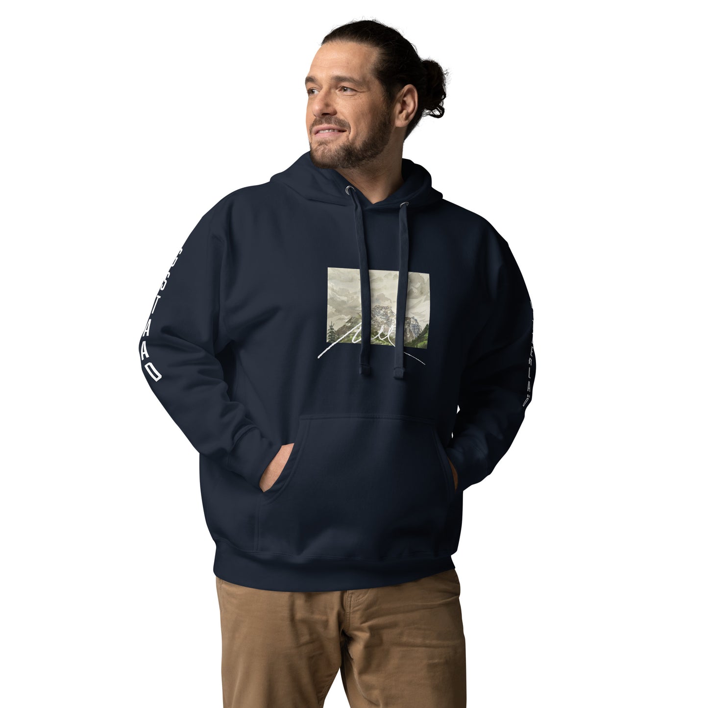 NALL Watercolor Hoodie (Gstaad,Switzerland on Sleeves)