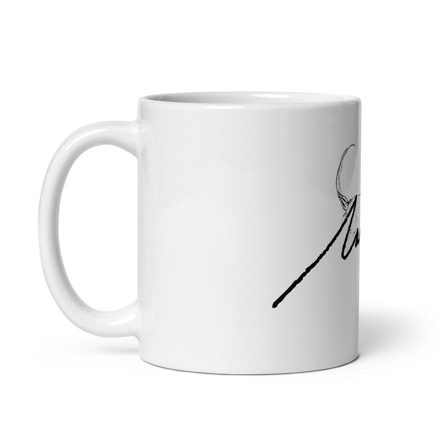 Nall Dog Signature (White glossy mug)