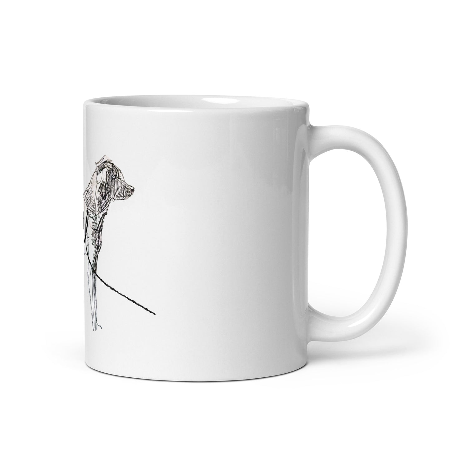 Nall Dog Signature (White glossy mug)