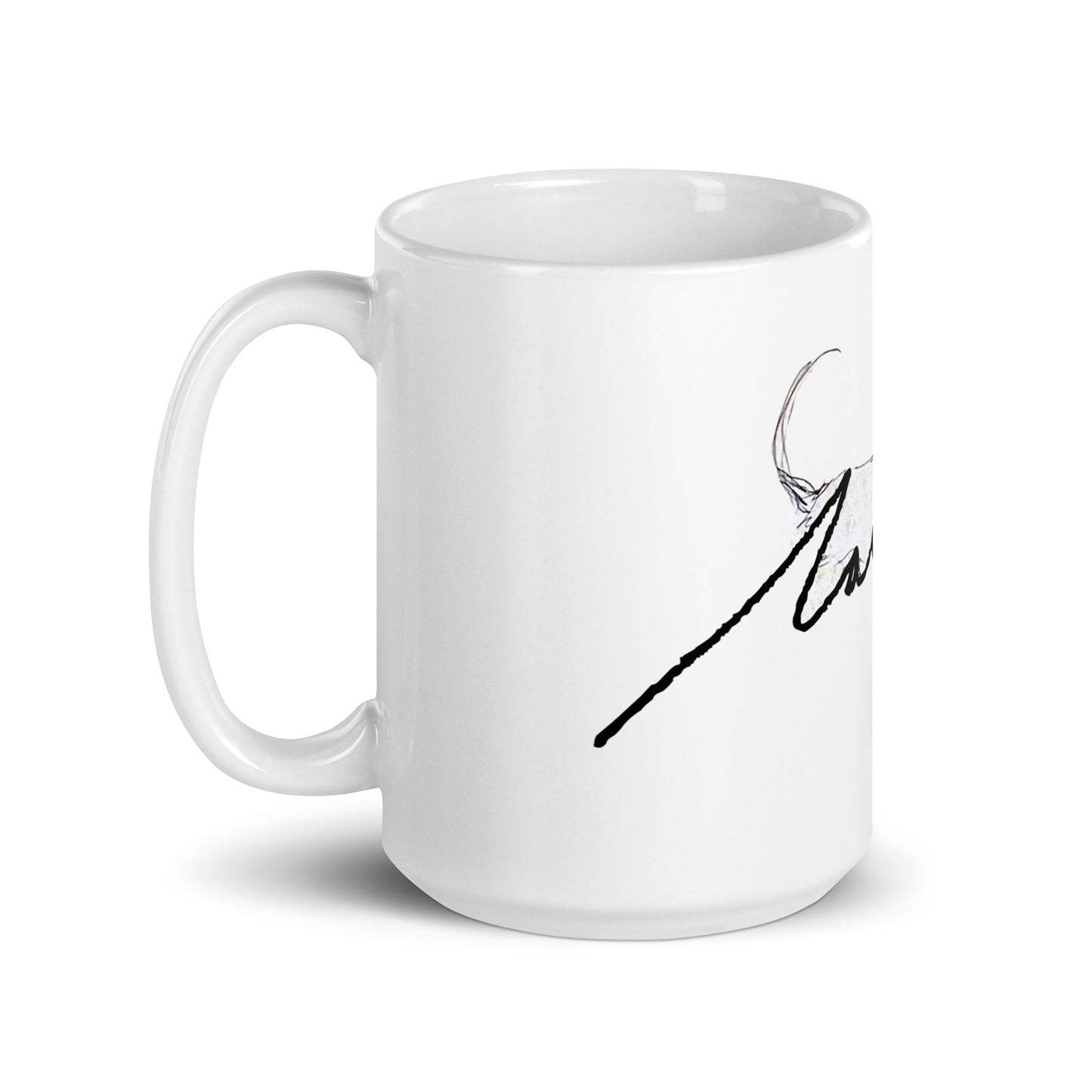 Nall Dog Signature (White glossy mug)