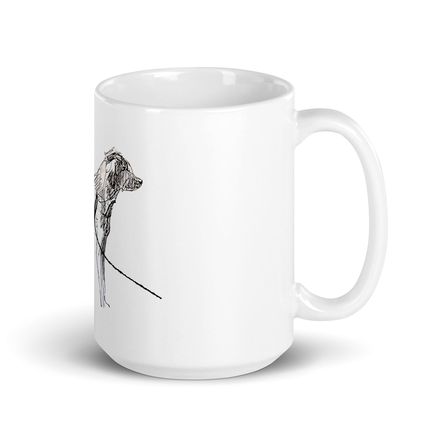 Nall Dog Signature (White glossy mug)