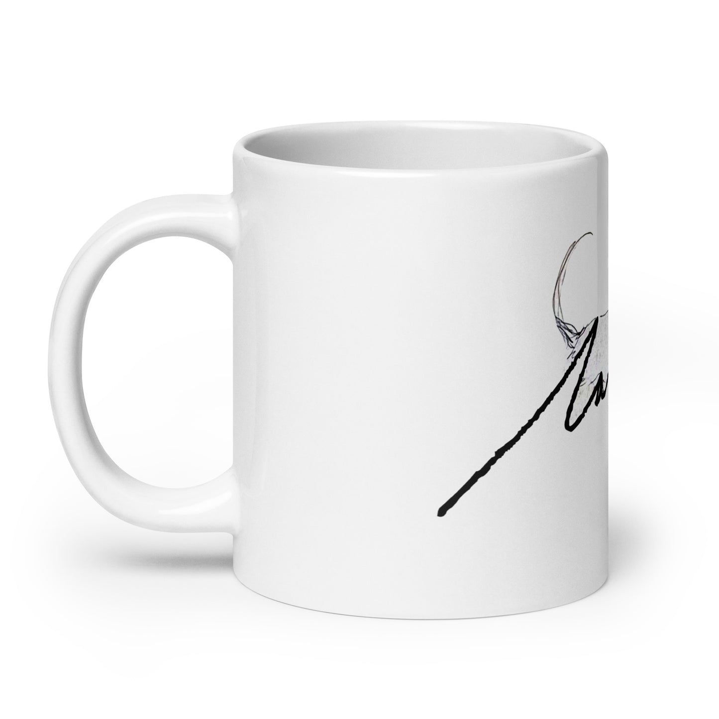 Nall Dog Signature (White glossy mug)