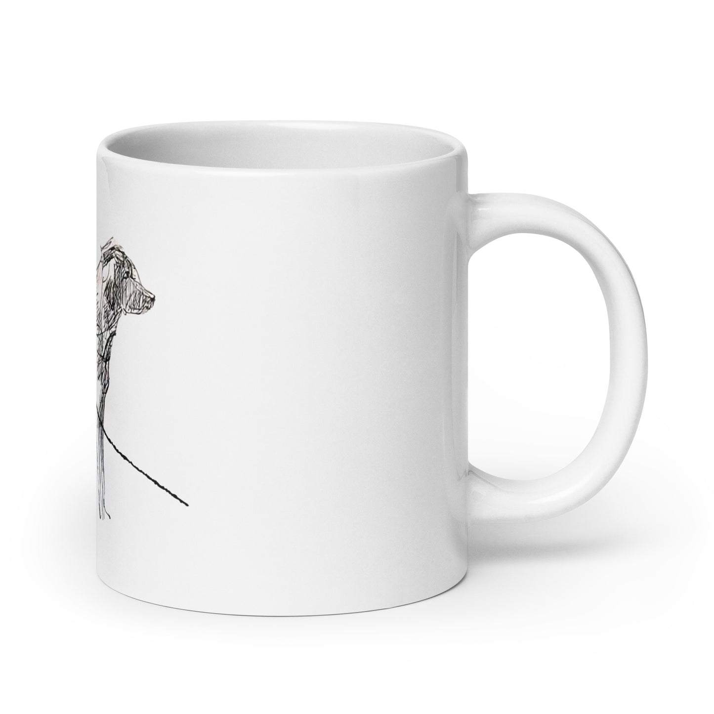 Nall Dog Signature (White glossy mug)